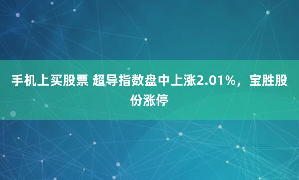 手机上买股票 超导指数盘中上涨2.01%，宝胜股份涨停